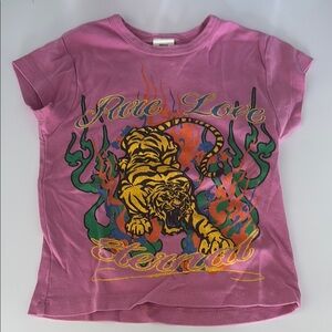 Urban Outfitters Pink Graphic Short Sleeve Tee